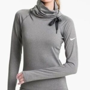 Nike Pro Hyperwarm Dri-fit Funnel Neck Training Pullover Gray M